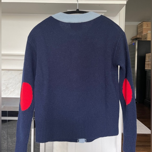 NWT Solid & Striped Kate Cardigan in Midnight Multi - Wool/Cashmere - Picture 4 of 6